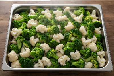 Steamed Broccoli and Cauliflower (GF, Vegan)