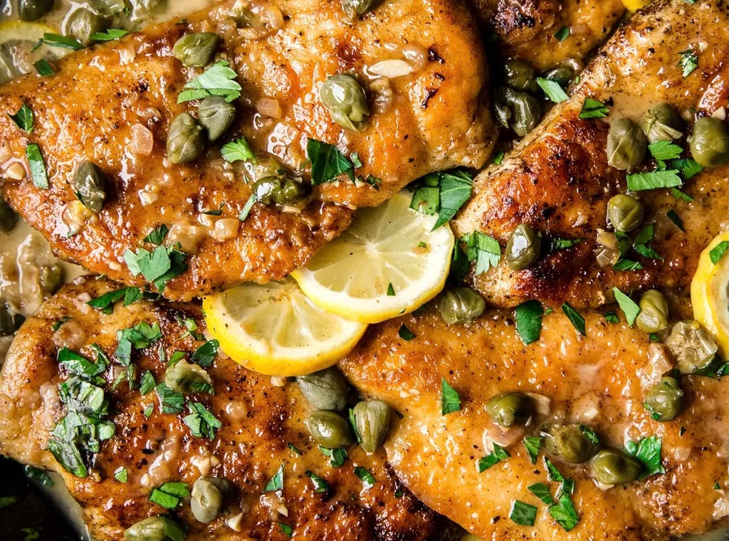 Chicken Piccata w/ lemoncaper sauce
