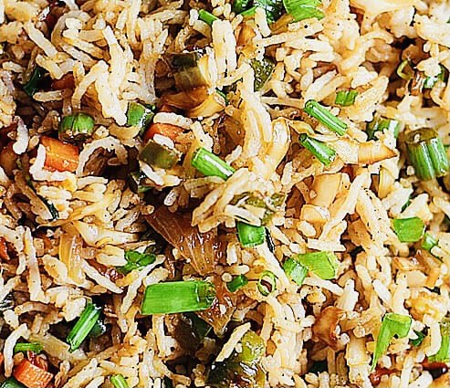 Basmati Rice Pilaf w/ Chickpeas (Vegan, GF)